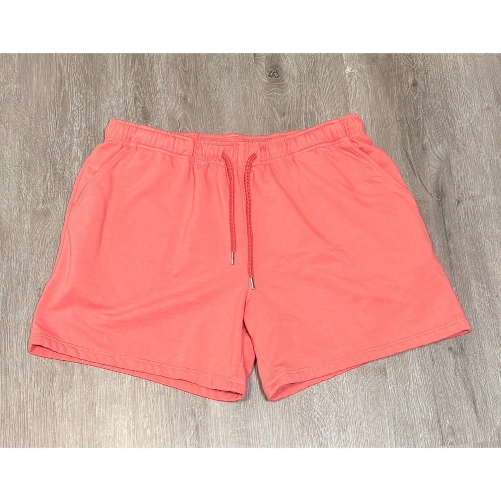 Chubbies Mens Coral Pink Fleece Sweat Shorts XL Elastic Waist Drawstring Casual